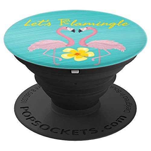 Pink Flamingo Cellphone Pop Out Button Hand Holder,Teal Blue PopSockets Grip and Stand for Phones and Tablets