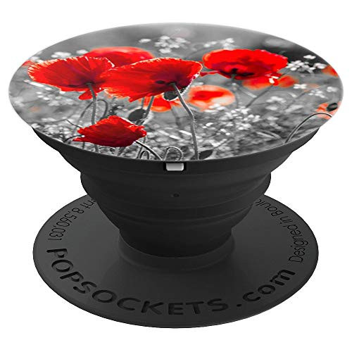 Cute Floral Red Poppy Flower Pattern Garden Floral Print - PopSockets Grip and Stand for Phones and Tablets Cute Floral Red Poppy Flower Pattern Garden Floral Print - PopSockets Grip and Stand for Phones and Tablets