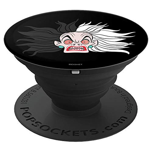 Disney Villains Crazy Cruella De Vil Face - PopSockets Grip and Stand for Phones and Tablets Disney Villains Crazy Cruella De Vil Face - PopSockets Grip and Stand for Phones and Tablets