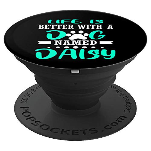 Dog Named Daisy Cute Funny Dog Owner Mom Dad Christmas Gift PopSockets Grip and Stand for Phones and Tablets