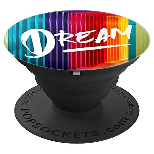 Dream Pop Up Cellphone Holder,Colorful Rainbow Stripe Socket - PopSockets Grip and Stand for Phones and Tablets