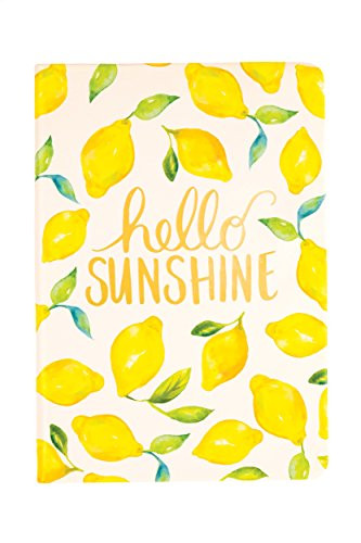 Eccolo World Traveler Style Journal Lemons Hello Sunshine Notebook, 256 Lined Pages, 6x8