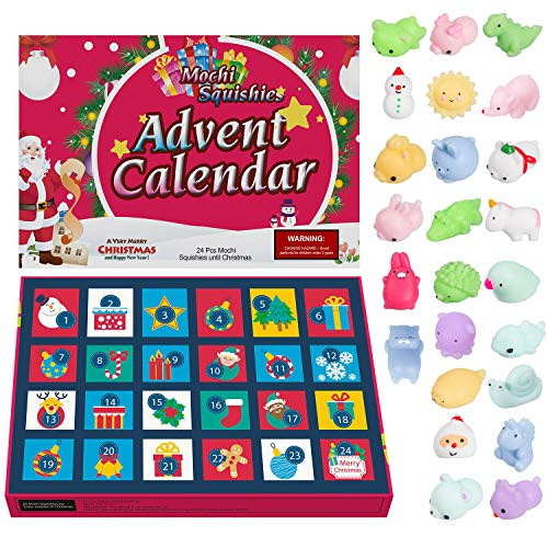 Eyssen Advent Calendar 2019 24PCS Christmas Countdown Calendar for Kids Party Favor Different Surprise Every Day Non-Toxic Cute and Adorable