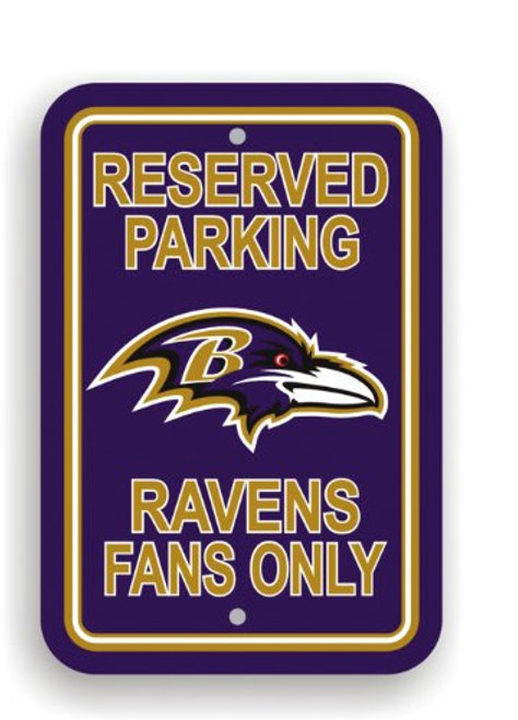 Fremont Die NFL Baltimore Ravens Plastic Parking Sign Fremont Die NFL Baltimore Ravens Plastic Parking Sign