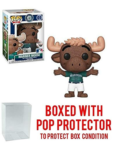 POP! Sports MLB Mascots Seattle Mariners, Mariner Moose Action Figure (Bundled with Pop Box Protector to Protect Display Box)