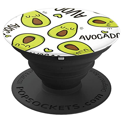Cute Avocado Hearts Pattern on White Background - PopSockets Grip and Stand for Phones and Tablets Cute Avocado Hearts Pattern on White Background - PopSockets Grip and Stand for Phones and Tablets