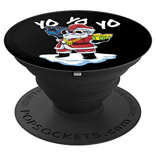 Santa Claus Hip Hop Christmas Funny Gangster Rapper PopSockets Grip and Stand for Phones and Tablets