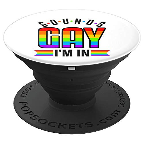 Funny Sounds Gay Pride LGBT Gift Lesbian Trans Gift - PopSockets Grip and Stand for Phones and Tablets
