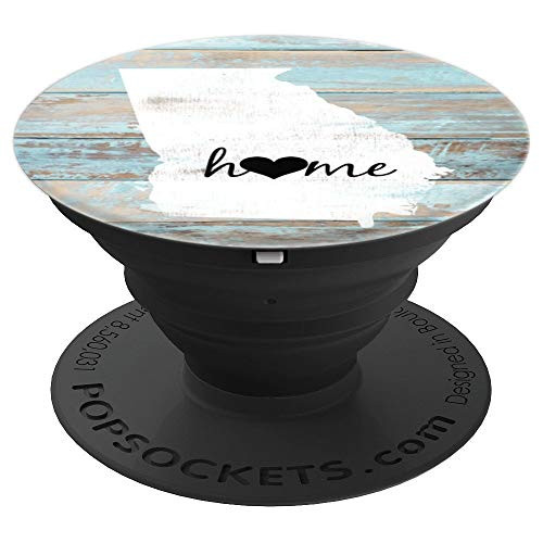 Georgia Rustic Home Pride US State Distressed Look - PopSockets Grip and Stand for Phones and Tablets
