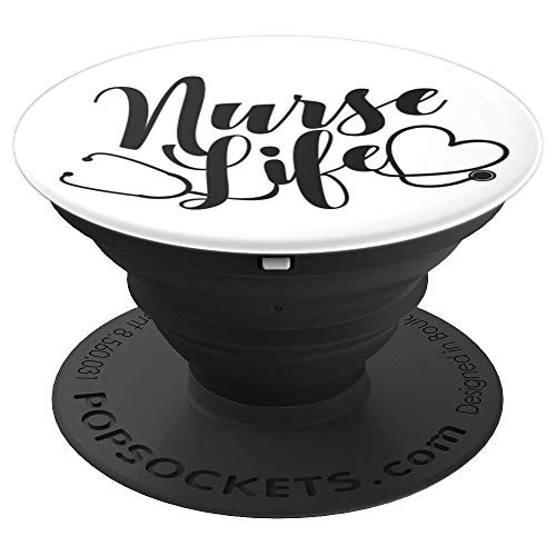 Nurse Life Design with Stethoscope and Heart - PopSockets Grip and Stand for Phones and Tablets Nurse Life Design with Stethoscope and Heart - PopSockets Grip and Stand for Phones and Tablets