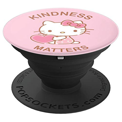 Hello Kitty Pink Heart Cute Kindness Matters - PopSockets Grip and Stand for Phones and Tablets