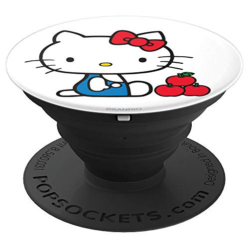 Hello Kitty Cute and Retro with Apples - PopSockets Grip and Stand for Phones and Tablets