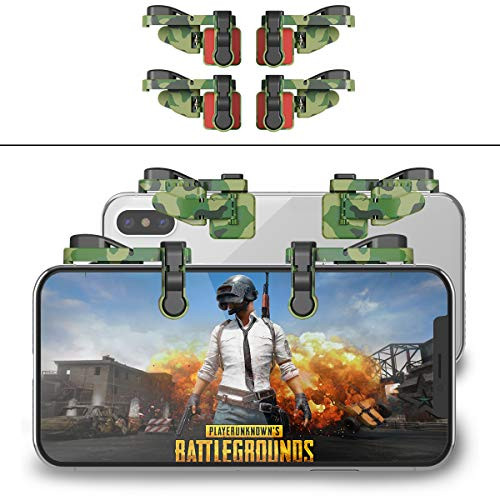 ?2 Pair? Mobile Game Controller Gamepad Compatible with PUBG Mobile/Fortnitee Mobile/Call of Duty Mobile, Compatible with iPhone/Android, IFYOO Z108 Sensitive Shoot and Aim L1R1 Triggers