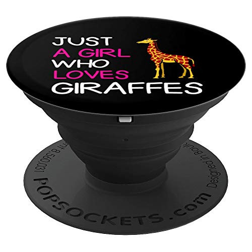 Just A Girl Who Loves Giraffes Cute Women Gift - PopSockets Grip and Stand for Phones and Tablets