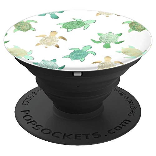 sea turtle covered - PopSockets Grip and Stand for Phones and Tablets