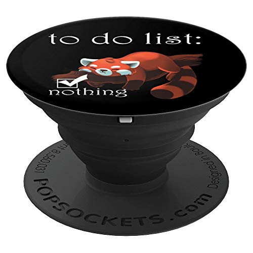 Sleeping Red Panda To Do List design - PopSockets Grip and Stand for Phones and Tablets