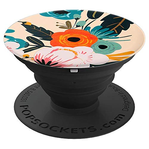 Teal Mint Pink Red Flower Design - Floral Pattern - PopSockets Grip and Stand for Phones and Tablets Teal Mint Pink Red Flower Design - Floral Pattern - PopSockets Grip and Stand for Phones and Tablets