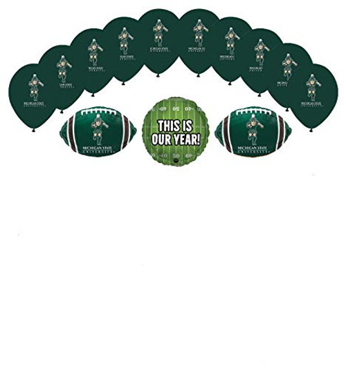 Mayflower Products Michigan State Spartans Football Tailgating Party Supplies Balloon Bouquet Decorations
