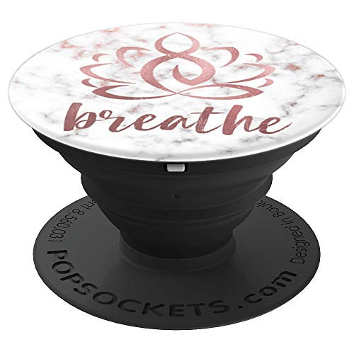 Rose Breathe Yoga Relaxation Lotus Flower Pink Faux Marble - PopSockets Grip and Stand for Phones and Tablets Rose Breathe Yoga Relaxation Lotus Flower Pink Faux Marble - PopSockets Grip and Stand for Phones and Tablets
