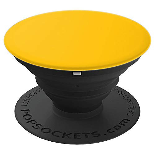 Honey Yellow Matte Mustard Solid Dark Yellow Orange Fall  PopSockets Grip and Stand for Phones and Tablets