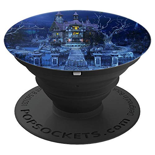 Halloween Haunted House Spooky Mansion Ghosts - PopSockets Grip and Stand for Phones and Tablets