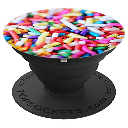 Cute Rainbow Sprinkles Candy Foodie Gifts - PopSockets Grip and Stand for Phones and Tablets