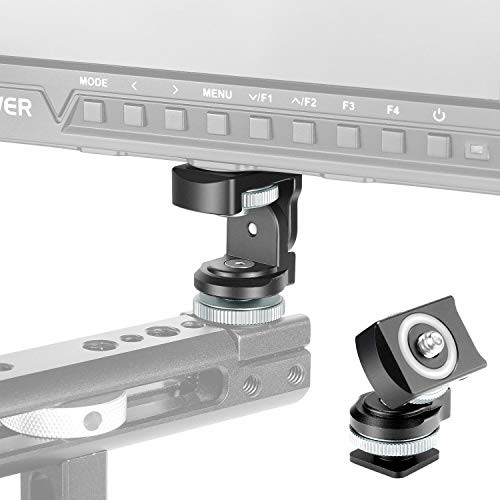 Neewer Camera Hot Shoe Mount Adapter Monitor Holder, 360 Panoramic and 120 Tilt Rotation for LED Light/Monitor/Ring Light Phone Clip, Compatible with Sony Canon Nikon DSLRs, Load Capacity 4.4lbs