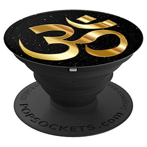 Om Symbol Yoga Golden Yellow Black Meditation Namaste Om - PopSockets Grip and Stand for Phones and Tablets Om Symbol Yoga Golden Yellow Black Meditation Namaste Om - PopSockets Grip and Stand for Phones and Tablets
