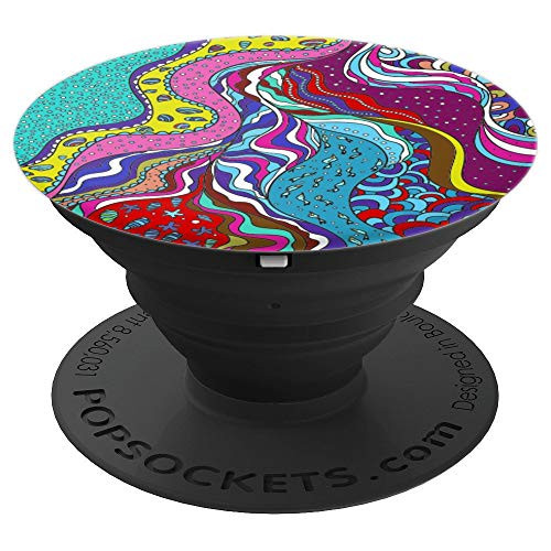 Trippy Psychedelic Pattern - PopSockets Grip and Stand for Phones and Tablets