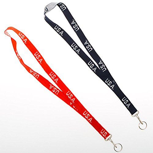 Rhode Island Novelty 12 USA Keychain Lanyards