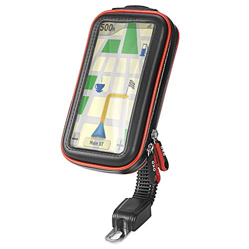 Rupse Motorcycle Phone Mount Holder Universal Motorbike Waterproof Handlebar Bag Bicycle Bike Mount Cell Phone GPS Holder 360°Rotation for Smartphone 4.7" - 5.4"