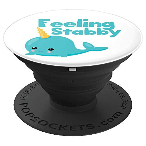 Funny Narwhal Feeling Stabby Magical and Cute Ocean Creature - PopSockets Grip and Stand for Phones and Tablets