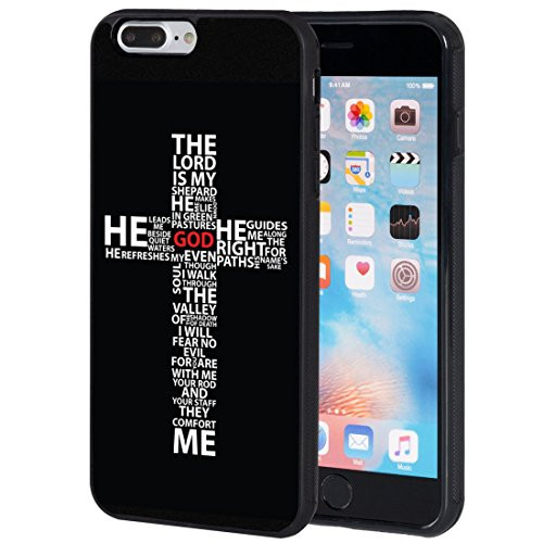 iPhone 7 Plus Case,AIRWEE Slim Anti-Scratch Shockproof Silicone TPU Back Protective Cover Case for iPhone 7 Plus 5.5 Inch,Christian Inspirational Bible Verses Quotes Psalm 28:7 Cross