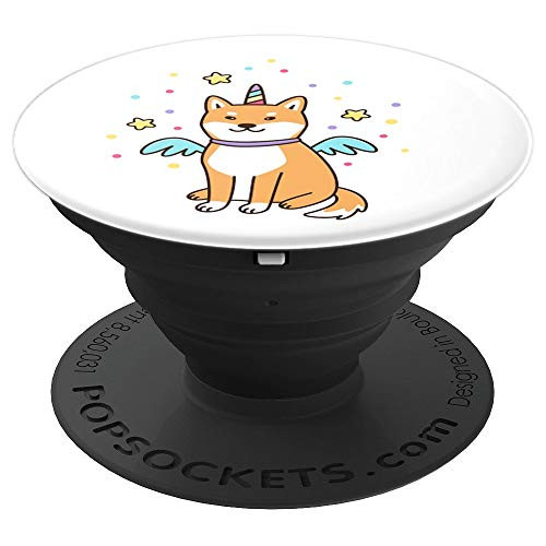 Cute Shiba Inu Unicorn Rainbow Colorful On White PopSockets Grip and Stand for Phones and Tablets Cute Shiba Inu Unicorn Rainbow Colorful On White PopSockets Grip and Stand for Phones and Tablets