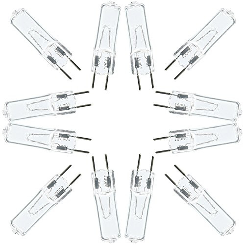 eTopLighting (10 Pack) G8 Halogen Bulb, 100 Watt Halogen G8 Bi-Pin Base, JCD Type Light Bulb 120 Volts, G8-120V-100W(12)