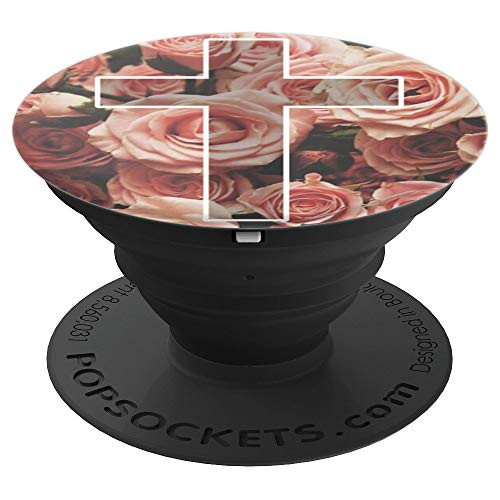 Cross Flowers PopSockets Phone Stand Grip - PopSockets Grip and Stand for Phones and Tablets