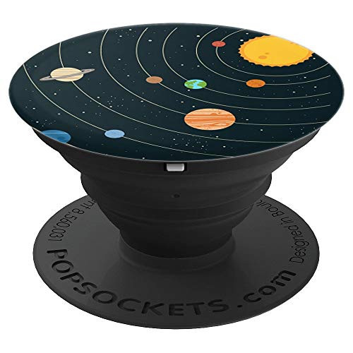 Vintage Solar System Sun Planets Space Lover Gift PopSockets Grip and Stand for Phones and Tablets