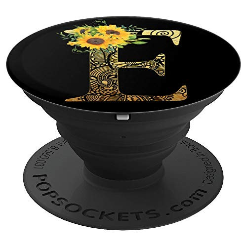 Sunflower Pop Socket Letter E - Phone Case Stand E Popsocket - PopSockets Grip and Stand for Phones and Tablets