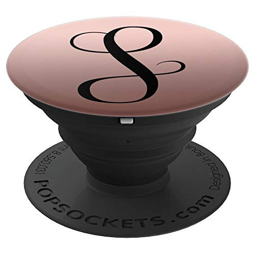 S Popsocket Rose Gold - Pop Socket - Letter S - Initial S - PopSockets Grip and Stand for Phones and Tablets
