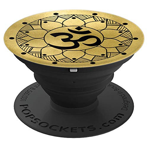Zen Meditation Yoga Om Namaste Mandala Black PACJ0598 - PopSockets Grip and Stand for Phones and Tablets Zen Meditation Yoga Om Namaste Mandala Black PACJ0598 - PopSockets Grip and Stand for Phones and Tablets
