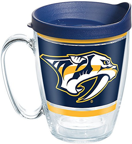 Tervis 1276858 NHL Nashville Predators Legend Tumbler with Wrap and Navy Lid 16oz Mug, Clear Tervis 1276858 NHL Nashville Predators Legend Tumbler with Wrap and Navy Lid 16oz Mug, Clear