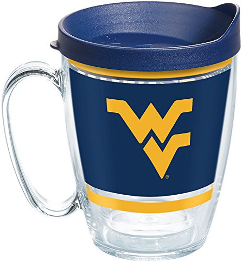 Tervis 1257505 West Virginia Mountaineers Legend Insulated Tumbler with Wrap and Lid, 16oz Mug, Clear Tervis 1257505 West Virginia Mountaineers Legend Insulated Tumbler with Wrap and Lid, 16oz Mug, Clear