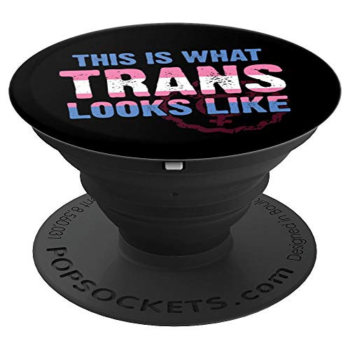 This Is What Trans Looks Like LGBT Transgender Pride Gift PopSockets Grip and Stand for Phones and Tablets