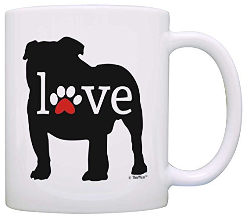 Bulldog Gift Love Dog Paw Prints Dog Owner Gifts English Bulldog Gift Coffee Mug Tea Cup White Bulldog Gift Love Dog Paw Prints Dog Owner Gifts English Bulldog Gift Coffee Mug Tea Cup White