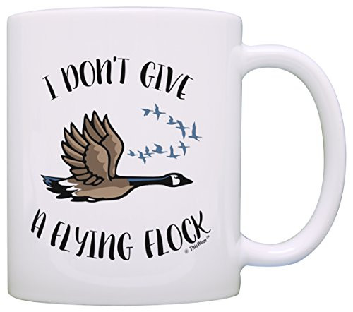 Gift Ideas for Coworkers I Don't Give a Flying Flock Rude Canadian Geese Cofee Mug Funny Mugs for Women Gift Coffee Mug Tea Cup White