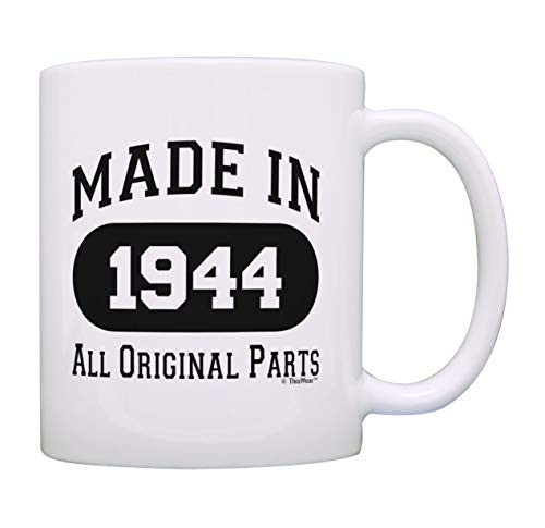 75th Birthday Gifts Made 1944 75th Birthday Party Supplies 75th Birthday Gag Gift Coffee Mug Tea Cup White