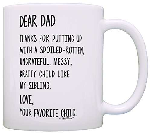 Dad Gifts from Daughter Dear Dad Love Your Favorite Dad Gifts from Son Funny Dad Gift Coffee Mug Tea Cup White Dad Gifts from Daughter Dear Dad Love Your Favorite Dad Gifts from Son Funny Dad Gift Coffee Mug Tea Cup White
