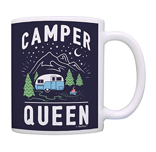 RV Camping Gifts for Women Camper Queen Camping Cup RV Living Gifts Retro RV Coffee Mug Tea Cup Multi RV Camping Gifts for Women Camper Queen Camping Cup RV Living Gifts Retro RV Coffee Mug Tea Cup Multi
