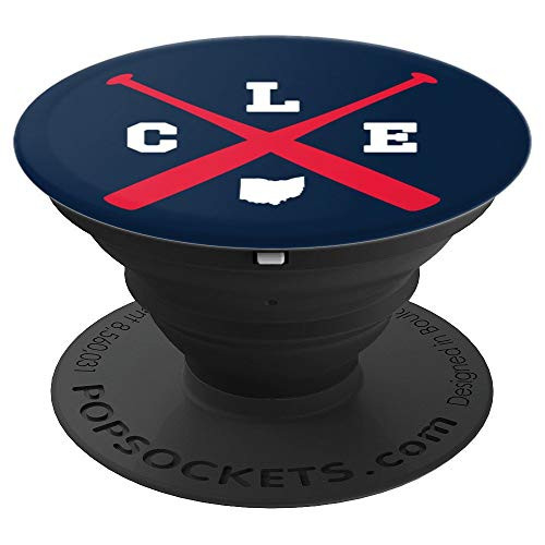 Cleveland Baseball Bats Ohio State Outline PopSockets Grip and Stand for Phones and Tablets