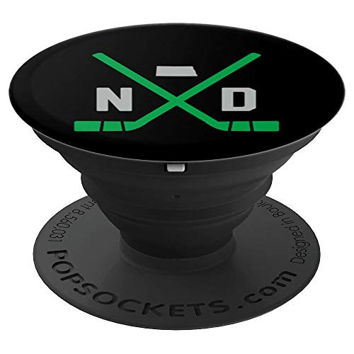 North Dakota Ice Hockey Sticks State Outline - PopSockets Grip and Stand for Phones and Tablets